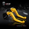 MZS Gold Motorcycle Brake Clutch Levers Adjustable Short CNC Compatible