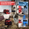 BRPOM 21V Cordless Electric Impact Wrench Gun 1/2'' with 2x
