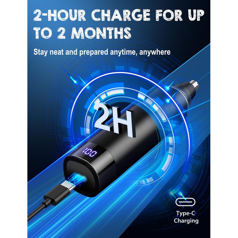 FONCOOD 3-in-1 Nose and Ear Trimmer for Men & Women
