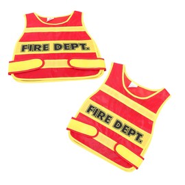 SUPVOX 2pcs Firefighter Costume Vest Cosplay Dress Up Supplies for Imaginative Role Play Soft for Parties Performances for Boys
