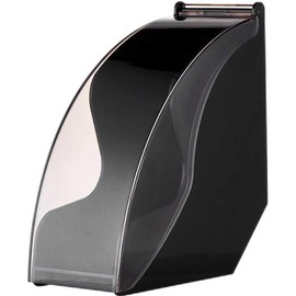 Coffee Filter Holder Coffee Paper Storage Container Plastic Filter Paper Dispenser Case for V Shape and Cone Shape Coffee Filters, 1 Piece (Black)