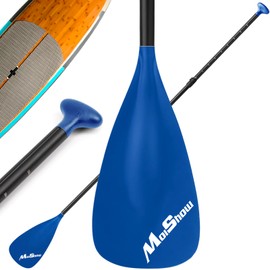 MoiShow SUP Paddle - Adjustable 3 Pieces Stand Up Paddle Board Paddle with Unique Lock Design Floating Alloy Shaft Paddleboard Paddle