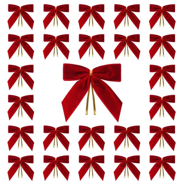 IEOSNGN IEOSNGN 24 PCS Velvet Bows,3.54' Bows for Girls with