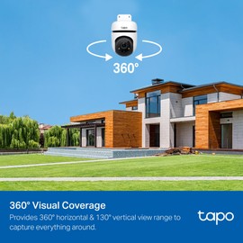 TP-Link Tapo 1080P Outdoor Wired Pan/Tilt Security Wi-Fi Camera, 360° View, Motion Tracking, Works with Alexa & Google Home, Night Vision, Free AI Detection, Cloud & SD Card Storage, Tapo C500
