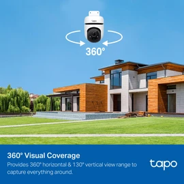 TP-Link Tapo 1080P Outdoor Wired Pan/Tilt Security Wi-Fi Camera, 360° View, Motion Tracking, Works with Alexa & Google Home, Night Vision, Free AI Detection, Cloud & SD Card Storage, Tapo C500