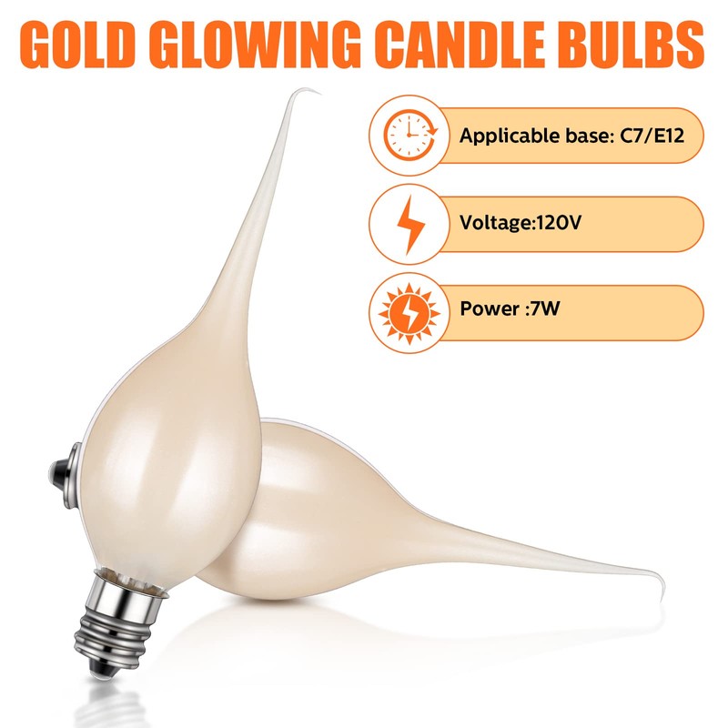 Roowest 20 Pieces Silicone Dipped Candle Light Bulbs Decorative 5w