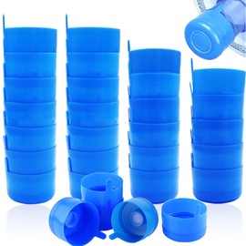 Qiuttnqn 30 Pack Gallon Water Bottle Caps,Non Spill Water Bottle Caps for 55mm 3 and 5 Gallon Water Jugs,Non Spill Caps Reusable Snap on Cap