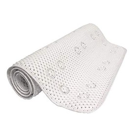 Bathtub and Shower Soft Waffle Cushioned Texture Spa Bathroom Shower and Bath Mat Non Slip 27.5" x 16" with Suction Cups and Drain Holes