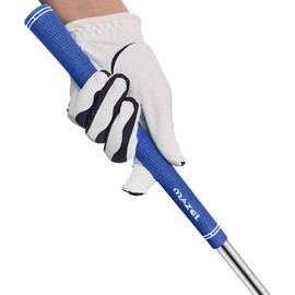 MAZEL Rubber Golf Grip Set of 10 - Midsize/Large Non-Slip Performance All-Weather Golf Club Grip for Driver,Chipper,Iron,Hybrid (Black, Standard)