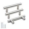 goldenwarm 10 Pack Cabinet Handles Brushed Nickel Drawer Handles Kitchen