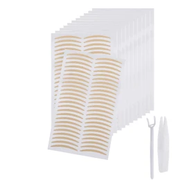 Yesmart Yes100 Double Eyelid Mesh Tape, 576 Pieces, Single-Sided, Strong Double-Sided Tape, Ultra Fine, Skin Color, Invisible Tape, Mesh Tape, Available in 3 Types, Half-Moon Narrow Type