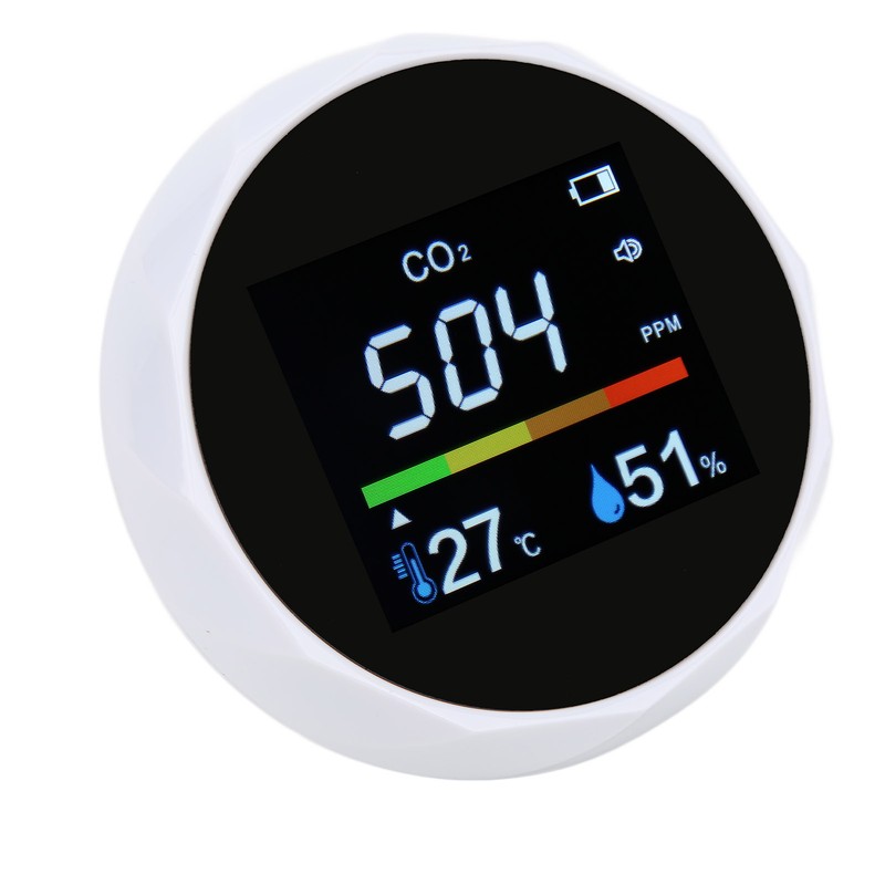 CO2 Monitor Carbon Dioxide Temperature Humidity 3 in 1 Portable