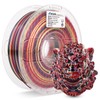 Silk S-Series PLA 3D Printer Filament, Shiny Multicolor Rainbow PLA