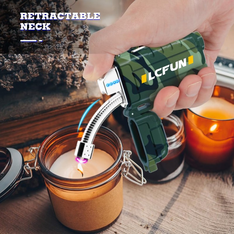 LcFun Electric Lighter Rechargeable Arc Lighter 360°Flexible Neck, Windproof Plasma