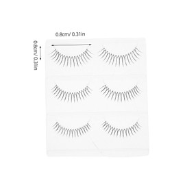FRCOLOR 3 Pairs Handmade Natural Looking Realistic False Eyelashes Transparent Band Thick And Defined Fake Realistic Lashes Individual Lash Extensions For Women Eye Makeup