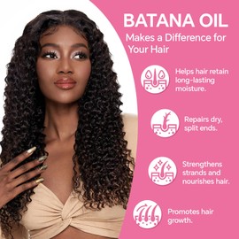 SAISZE SAISZE Raw Batana Oil, 100% Pure Hair Oil For Hair Care Moisturizer, and Smoothing, Enhances Thickness for Women and Men, 4oz