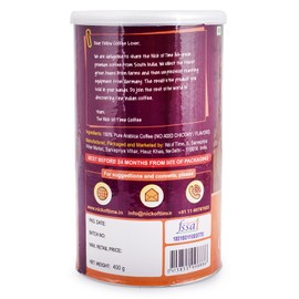 Nick of Time Pure Roasted Coffee Beans from Chikmagalur India |100% Arabica AA Grade Dark Roast | Bold, Rich & Flavorful (400g|14.10 oz)