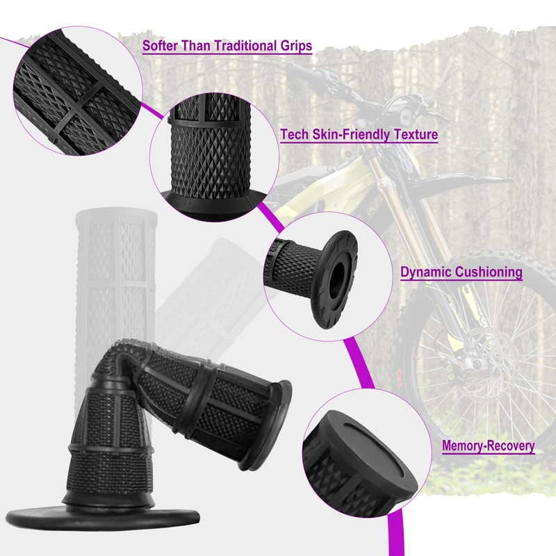 Axiniu Dirt Bike Handlebars with Grips, 7075 Aluminum 31.8mm Handlebars