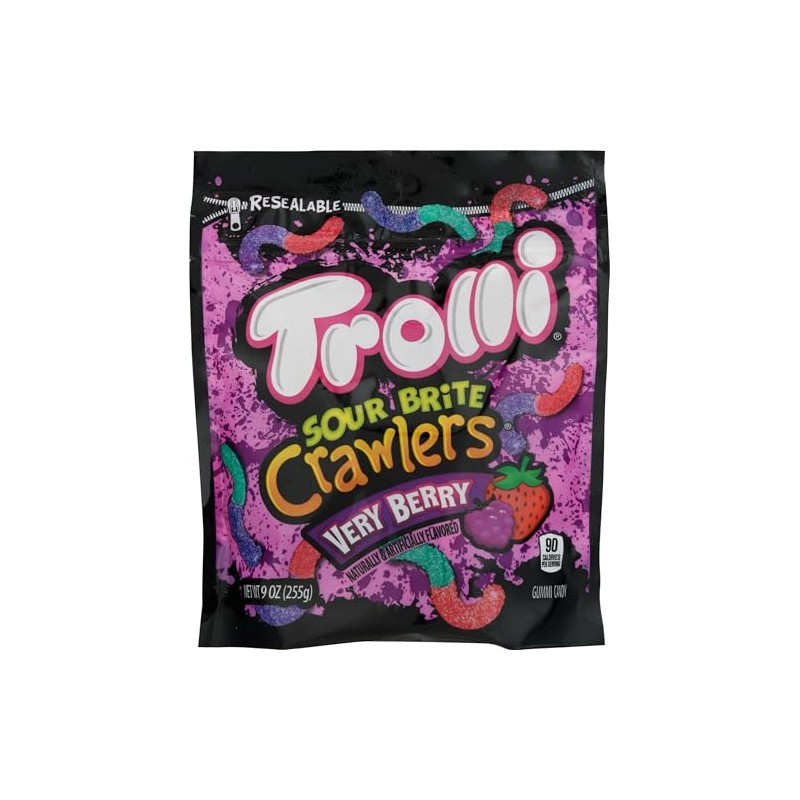 Trolli Minis Sour Brite Crawler Very Berry Gummi Candy, 9