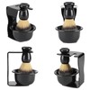 3 PCS Professional Men Shaving Brush Stand Holder Bowl Set