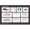 TOOLIOM 71Pcs TIG Welding Torch Accessories Kit Stubby Gas Lens
