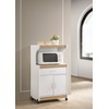 HODEDAH IMPORT Microwave Kitchen Cart, White
