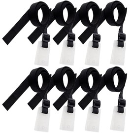 Junhui Universal Mounting Tape for Pool Roller, Set of 8 Fastening Straps and Clips and Buckles for Pool Foil Solar Film, Retaining Straps for Pool Cover