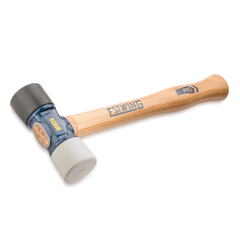 ESTWING Rubber Mallet - 24 oz Double-Face Hammer with Soft/Hard