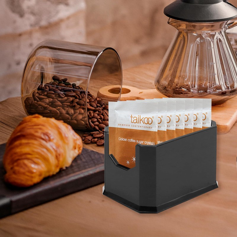 laffoonparts 8Pcs Sugar Packet Holders, Black Acrylic Plastic Sugar Bag