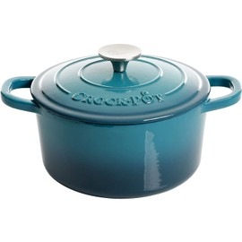 Crock-Pot Artisan Round Enameled Cast Iron Dutch Oven, 3-Quart, Gradient Teal