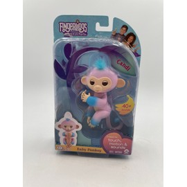 WowWee New OPEN BOX WowWee Fingerlings Interactive Baby Monkey Candi Pink Blue