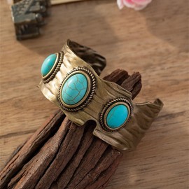 Stocking Stuffers Holiday Outfits for Women 2024 Turquoise Cuff Bracelet for Women Western Cowgirl Bangle Bracelet Opening Cuff Bracelet Vintage Chunky Bracelets Jewelry Gift for
