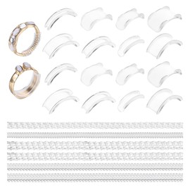 Ring reducer invisible women's and men's ring size adjuster suitable for all rings, ring sizer, ring sizes for loose rings, invisible ring size adjuster, Plastic, No Gemstone