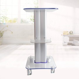 Salon Trolley Stand Trolley Holder Stand Tattoo Roller Tray Beauty Hair Salon Instrument Tray Acrylic Rolling Cart with Wheels