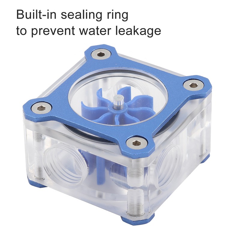 Water Cooling Flow Meter Transparent PMMA Computer Accessories G1/4 Thread(Blue