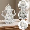 Kitchnexus Ganesha Buddha Statue Sandstone Sculpture Elephant Statue Buddha Figure