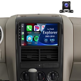 2+64G- for Ford Explorer 2005-2010 Car Radio with Wireless Carplay/Android Auto,Android Car Stereo 10.1 Inch Touch Screen GPS Navigation WiFi Bluetooth FM/RDS Mirror Link SWC Backup Camera