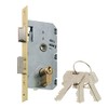 MCM Larder/F Lock Brass Plated MCM 50 mm