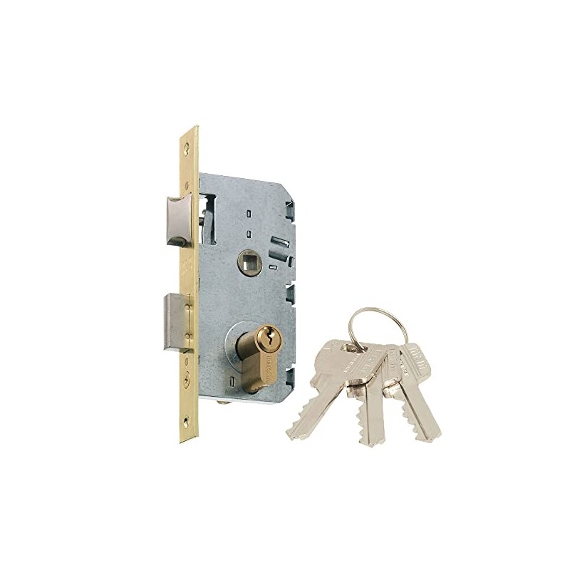 MCM Larder/F Lock Brass Plated MCM 50 mm