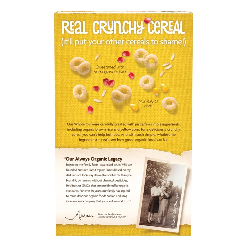 Nature's Path Organic Whole O's Cereal, 11.5 oz (Pack of