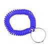 PATIKIL Spiral Keychain, 6 Pack Plastic Wrist Coil Keyring Wristband