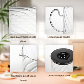 12 Cups Coffee Pot Replacement for Keurig Coffee Maker Glass Carafe