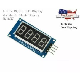 DIY 4 Bits Digital Tube LED Display Module with Clock Display TM1637 for Arduino DIY