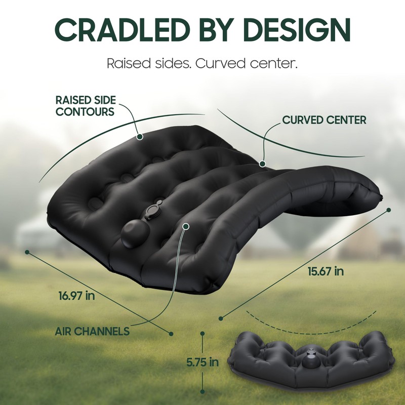 Lumbar Support Pillow, Inflatable Seat Cushion, Lightweight Car Back Cushion,