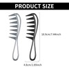 Ouligay 2Pcs Wide Tooth Shark Comb Wide Tooth Comb Curl
