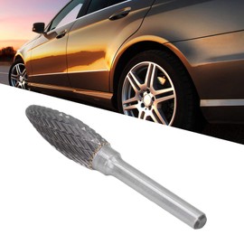 Jeanoko Grinding Bit Rotary Burr Double Cut Grinder Head Tool Carbide Burr Shank Drill Bits Die Grinder Bits for Metal Chamfering GroovingAbrasives