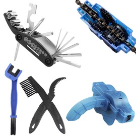 Kit de Limpieza de Cadena de Bicicleta, Cepillo de Limpieza de Cadena（5 Piezas). Bicicleta Herramienta de Limpieza de Cadena, Para La Limpieza de Cadenas de Bicicletas