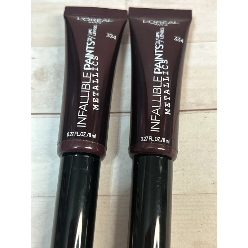 L'Oréal Lot of 2- LOreal Paris Infallible Paints Lips Metallic