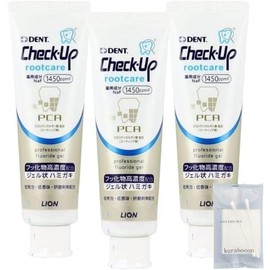 kurahooon Set of 3 Dent Check-Up Root Care α, 3.2 oz (90 g), Dent Toothpaste, Includes Cotton Set