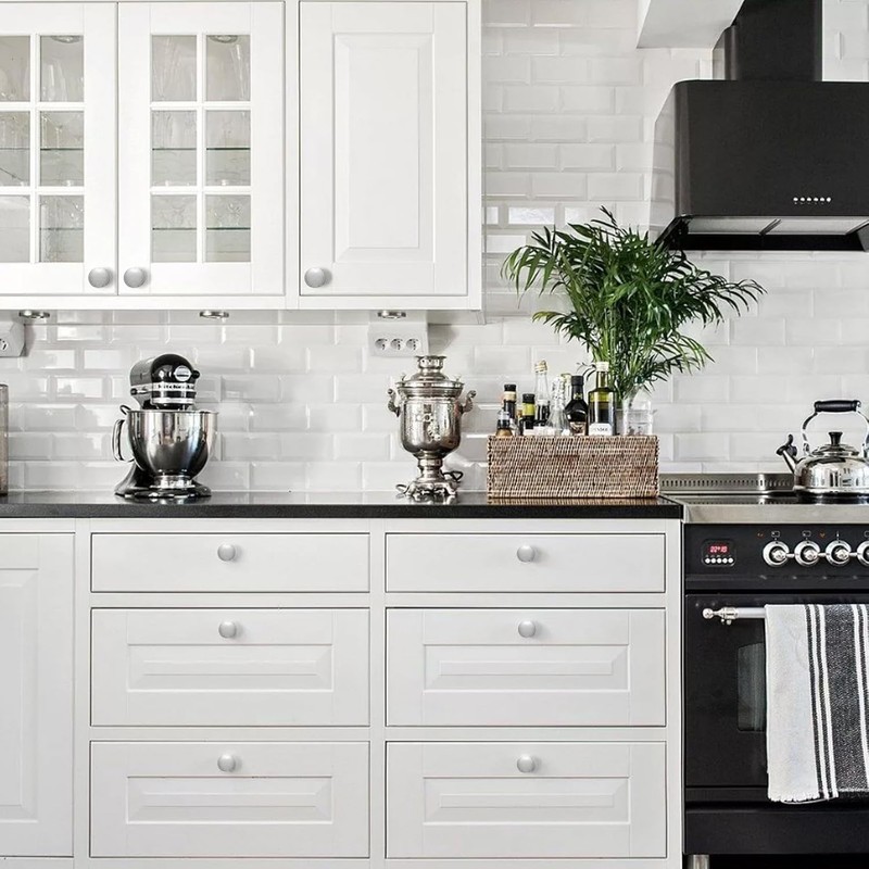 18 Pieces Drawer Knobs, 30 Pcs 1-1/5 inch Kitchen Cabinet